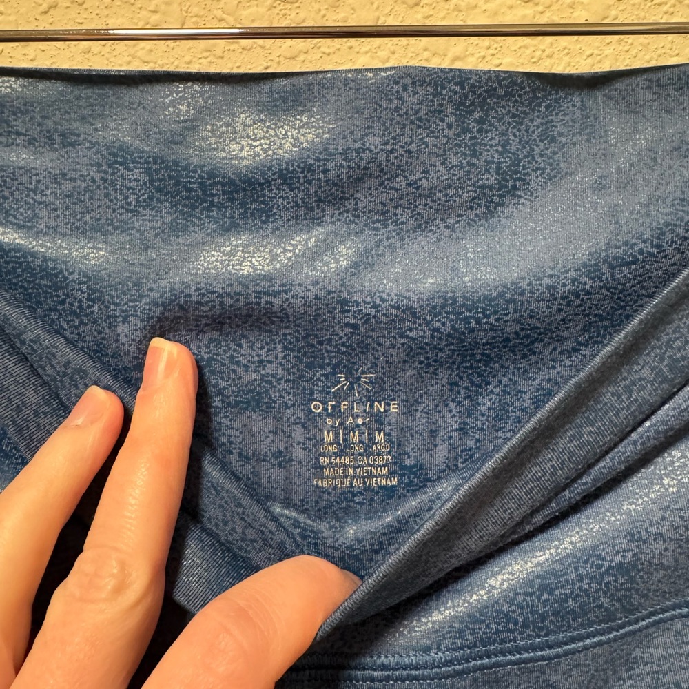 Offline by Aerie Blue High-Waisted Leggings - Picture 3 of 4